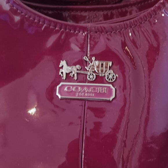 Coach Madison Maggie Patent Leather Hobo Shoulder Bag, Orchid - Picture 4 of 15